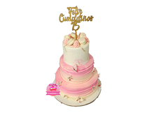 Cargar imagen en el visor de la galería, PASTEL XV AÑOS DE PISOS CON MARIPOSAS