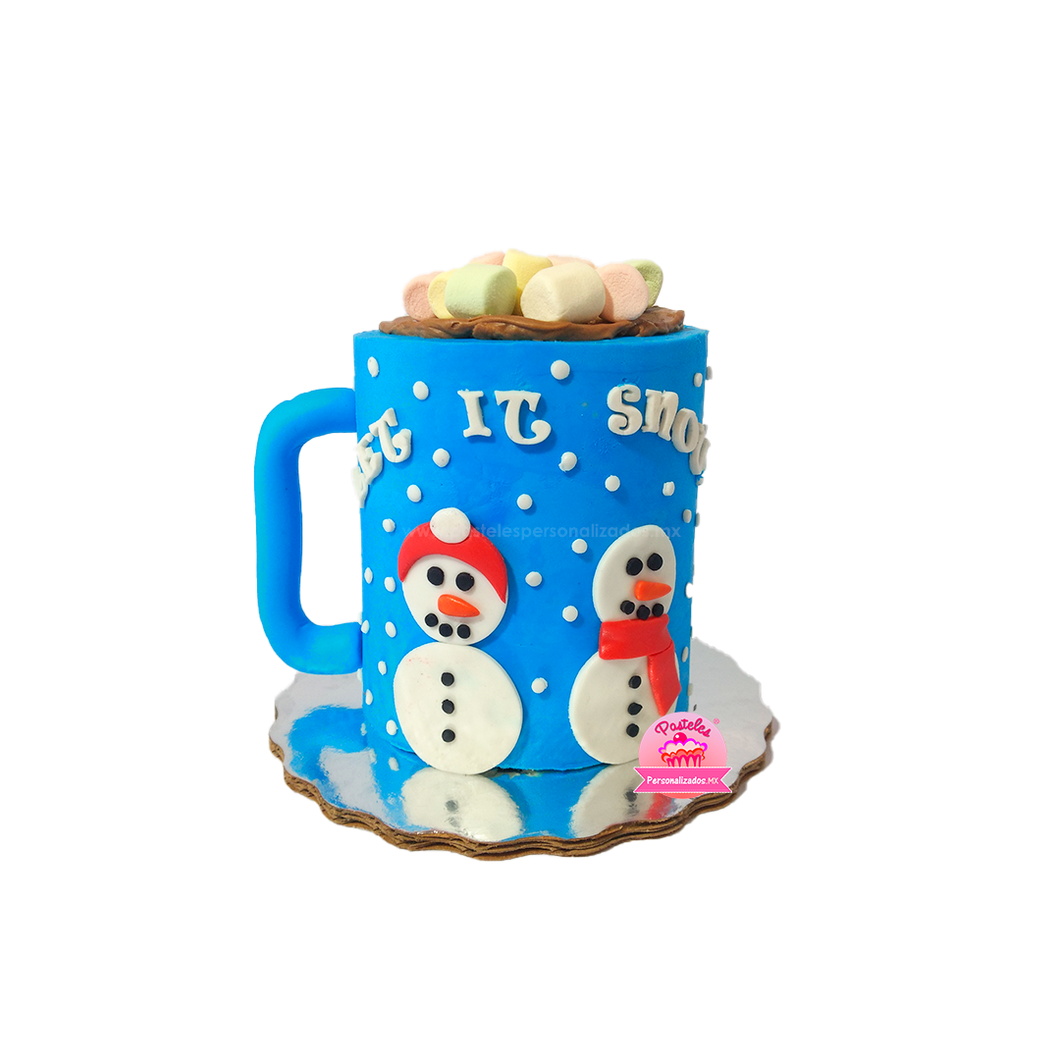 MINI PASTEL TAZA LET IT SNOW