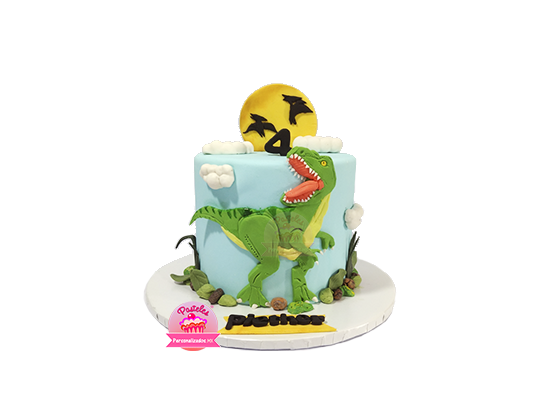 PASTEL DINOSAURIO 2D EN RELIEVE